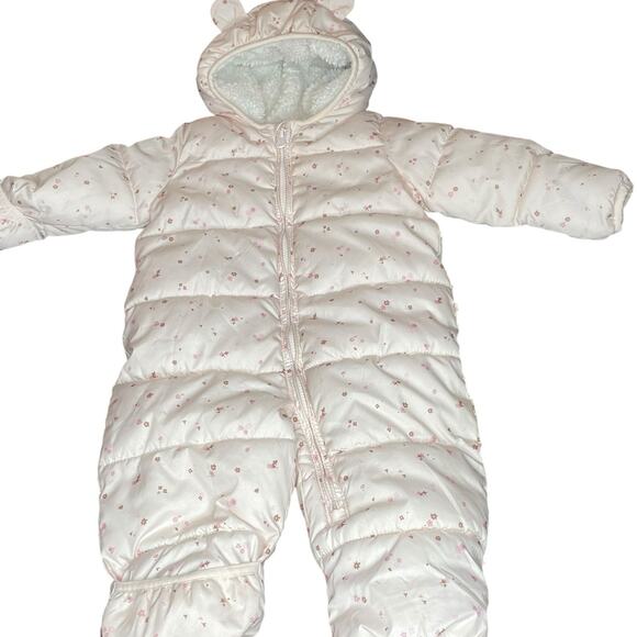 Baby GAP Cold Control Max Snowsuit Puffer Sz 6-12 month Full Zip Water Resistant - Picture 1 of 11